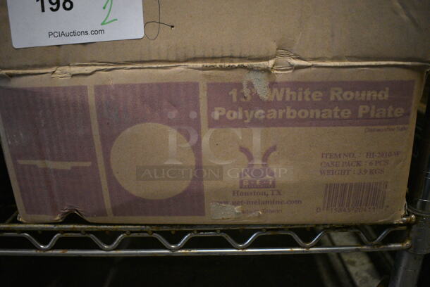 2 BRAND NEW IN BOX! White Poly Plates. 13x13x1. 2 Times Your Bid! - Image 3 of 3
