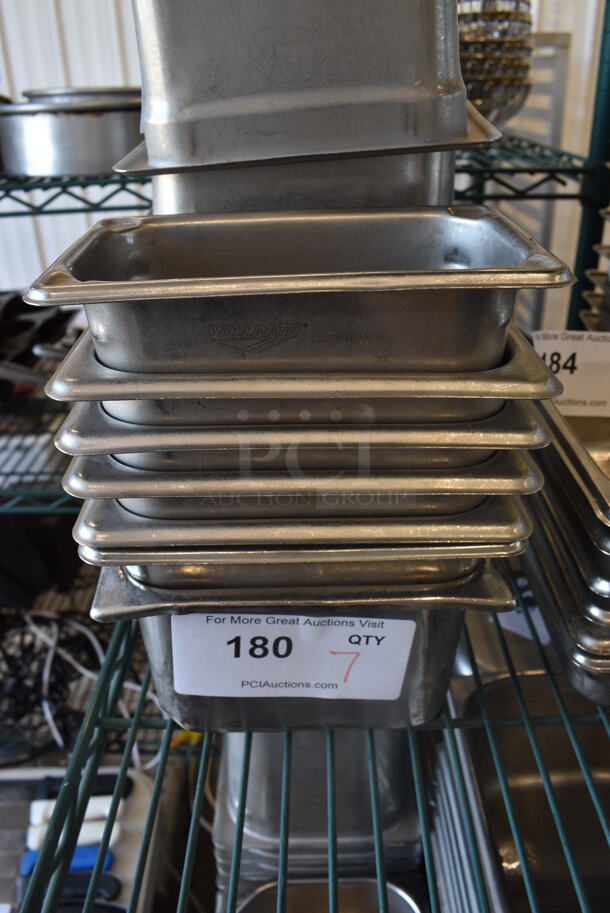 7 Stainless Steel 1/9 Size Drop In Bins. 1/9x4. 7 Times Your Bid!