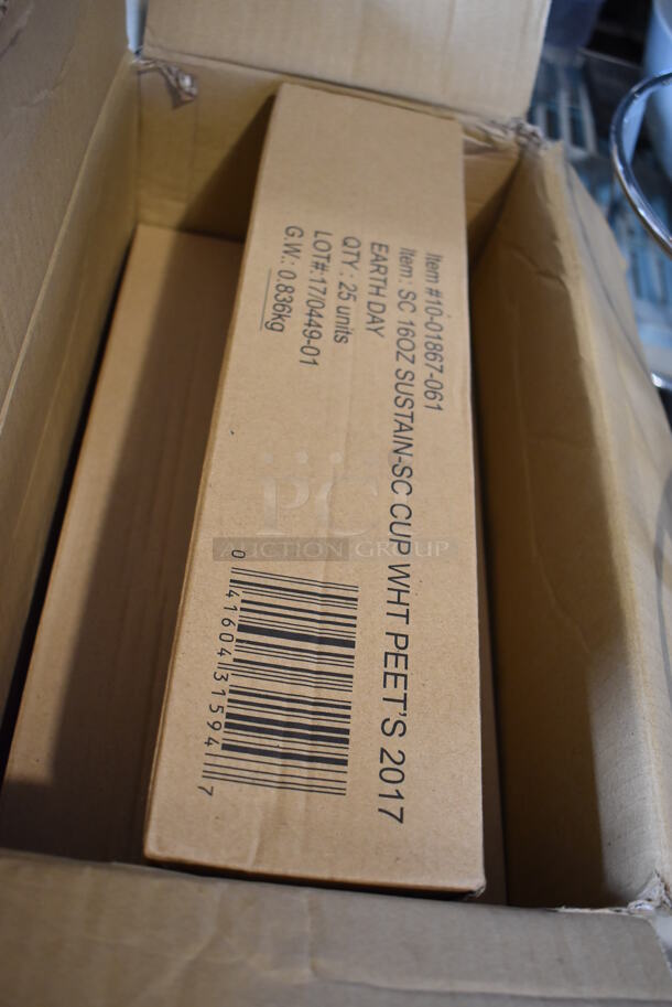 ALL ONE MONEY! Lot of Items on Tabletop Including Chafing Dish Frames, Metal Dome Lids, Glasses and Wooden Boxes. - Image 8 of 12