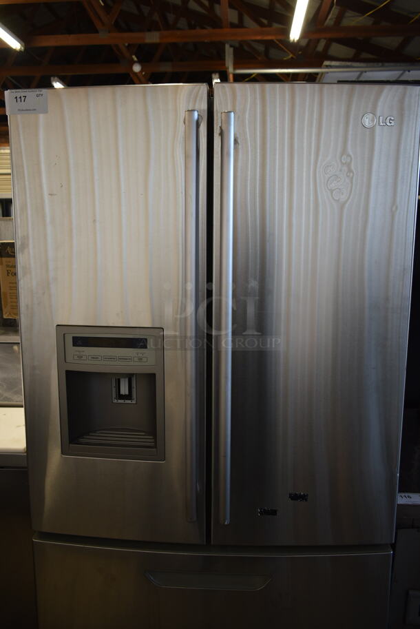 LG LMX25964ST/00 Stainless Steel French Style Cooler Freezer Combo. 115 Volts, 1 Phase. Tested and Powers On But Does Not Get Cold - Image 2 of 9