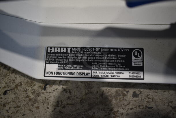 Hart HLCS01-DY 14" Chainsaw. - Image 4 of 5
