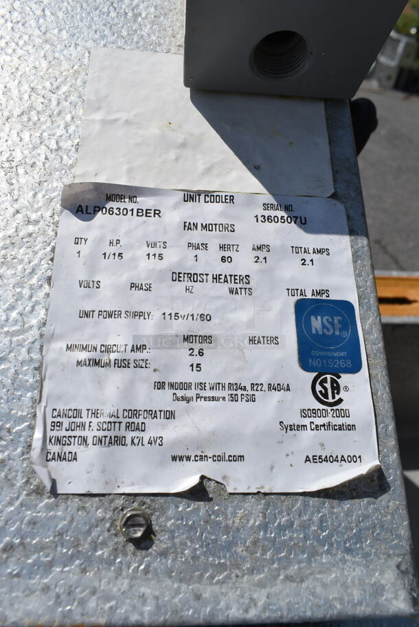 Harford Walk In Box w/ Cancoil ALP06301BER 115 Volt, 1 Phase Evaporator Fan.  - Image 7 of 9