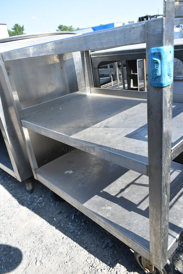 Metal 3 Tier Cart on Commercial Casters.  - Image 3 of 5