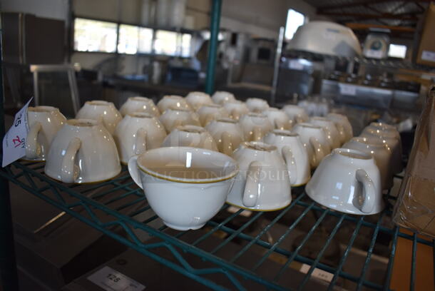 27 White Ceramic Mugs. 4x3x2.5. 27 Times Your Bid! - Image 2 of 3