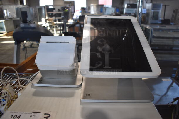 ALL ONE MONEY! Lot of Clover C500 14" POS Monitor, Clover P550 Metal Countertop Receipt Printer and Clover Metal Cash Drawer. - Image 3 of 6