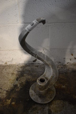 Hobart VMLH 60 Metal Commercial 60 Quart Dough Hook Attachment for Mixer. 10x10x19