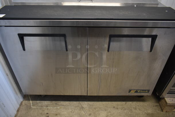 2012 True TSSU-48-12 Stainless Steel Commercial Sandwich Salad Prep Table Bain Marie Mega Top on Commercial Casters. 115 Volts, 1 Phase. Tested and Powers On But Does Not Get Cold - Image 3 of 7