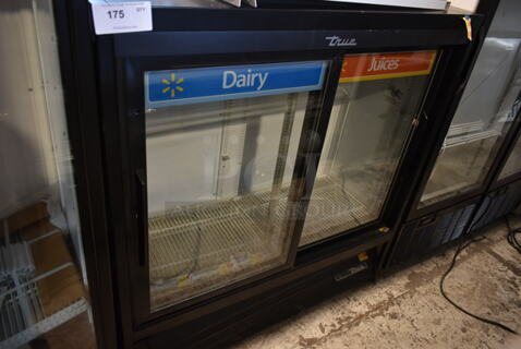 2017 True GDM-41SL-48-HC-LD Metal Commercial 2 Door Reach In Cooler Merchandiser w/ Poly Coated Racks. 115 Volts, 1 Phase. Tested and Working!
