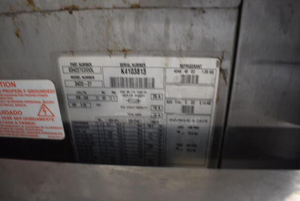 Taylor 342D-27 Stainless Steel Commercial Floor Style Air Cooled 2 Flavor Frozen Beverage Machine w/ Drink Mixer Attachment on Commercial Casters. 208-230 Volts, 1 Phase. 26x34x60 - Image 7 of 7