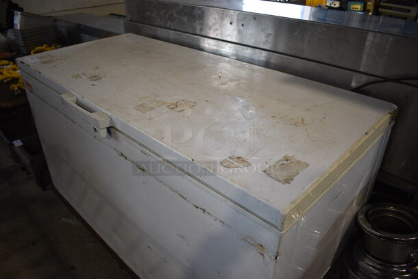 Galaxy Chest Freezer on Custom Cart w/ Commercial Casters. 61x29x39.5. Tested and Working! - Image 2 of 5
