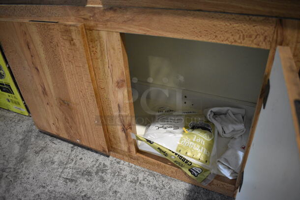 2 Wood Pattern Two Door Cabinets. 33x13x15, 30x13x15. 2 Times Your Bid! - Image 4 of 4