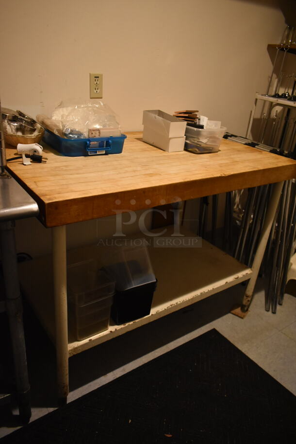 ALL ONE MONEY! ROOM LOT of Various Items Including Coffee Pot Warmers, Coffee Pots Stainless Steel Table and Butcher Block Table. BUYER MUST REMOVE. (hallway) - Image 3 of 10