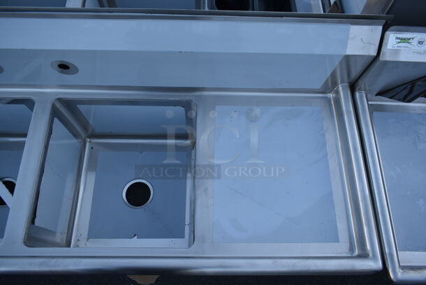 BRAND NEW SCRATCH AND DENT! Regency 600S21717218 Stainless Steel 2 Bay Sink w/ Dual Drain Boards. No Legs. Bays 17x17. Drain Boards 16.5x19. - Image 4 of 5