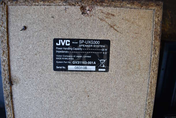 JVC Model SP-UXG300 Speaker. 6.5x5.5x10 - Image 3 of 3