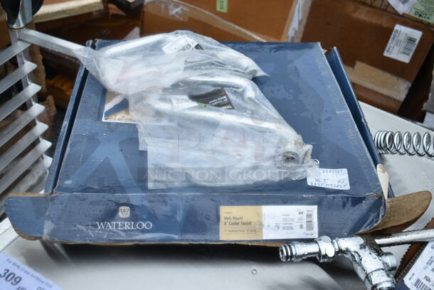 BRAND NEW SCRATCH AND DENT! Waterloo 750FW812G Wall Mount Faucet with 12" Gooseneck Spout and 8" Centers - Image 2 of 8