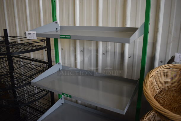 Gray, Black and Green Metal Rack on Casters. 30x18x67 - Image 2 of 3