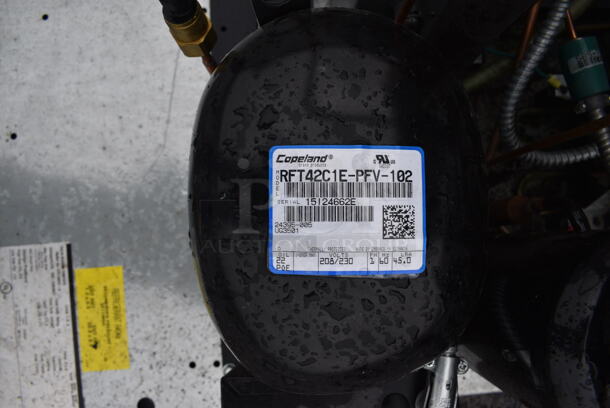 Norlake 6'x6'x7.5' SELF CONTAINED Walk In Freezer Box w/ Floor, Copeland Model RFT42C1E-PFV-102 Compressor and Norlake Model CPF100DC-A Condenser. Picture of the Unit Before Removal Is Included In the Listing. 208-230 Volts, 1 Phase. - Image 5 of 8