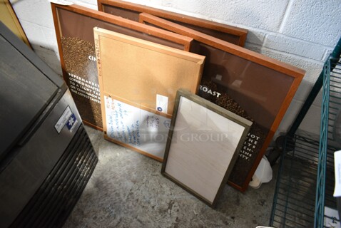 5 Framed Items Including Pictures and Whiteboard. 5 Times Your Bid! 