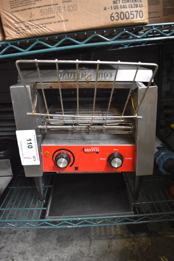 Avantco Model CTA7001 Stainless Steel Commercial Countertop Conveyor Toaster Oven. 120 Volts, 1 Phase. 15x19x17. Tested and Working!