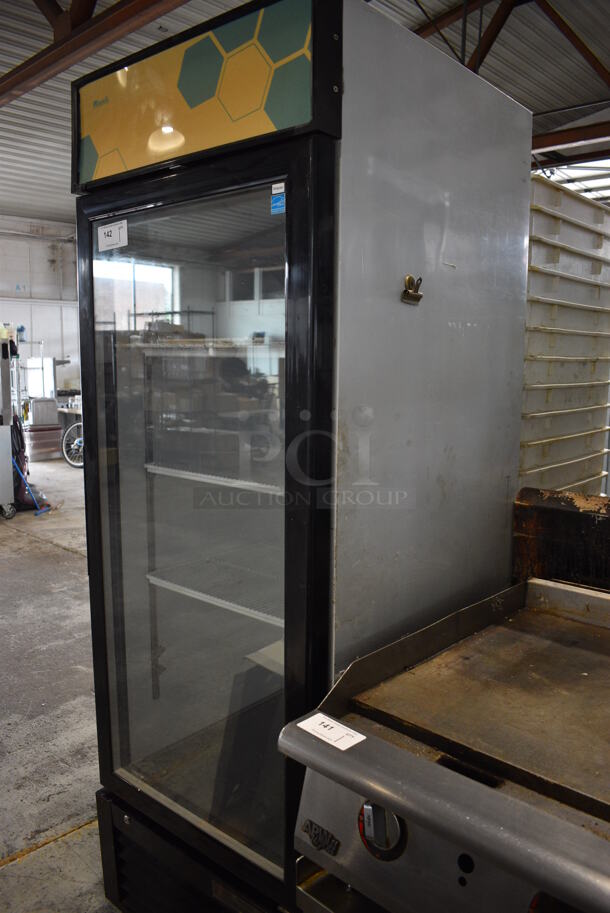Migali Model C-23RM-HC Metal Commercial Single Door Reach In Cooler Merchandiser w/ Poly Coated Racks on Commercial Casters. 115 Volts, 1 Phase. 26x31x81. Tested and Working! - Image 5 of 5