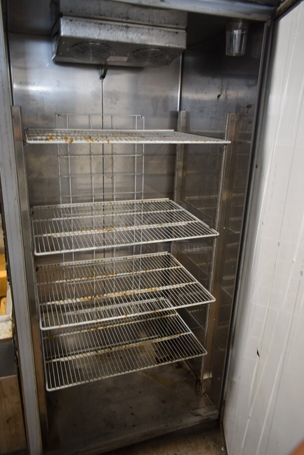 CustomCool RIR1SC Stainless Steel Commercial Single Door Reach In Cooler w/ Poly Coated Racks. 115 Volts, 1 Phase. Cannot Test Due To Cut Power Cord - Image 5 of 7