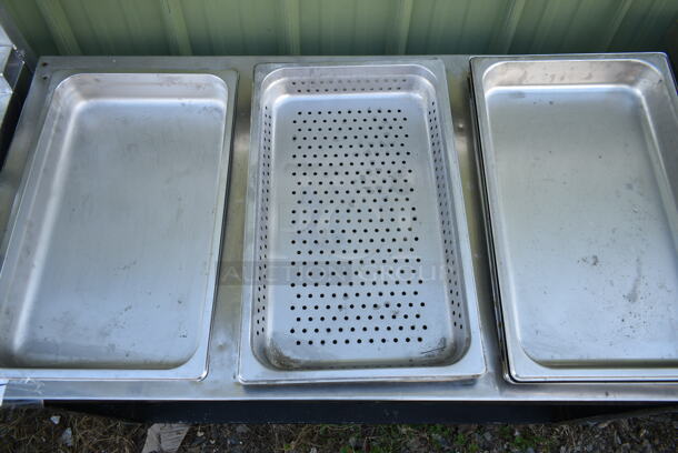 Metal Commercial Gas Powered 3 Bay Steam Table w/ Under Shelf.  - Image 3 of 7