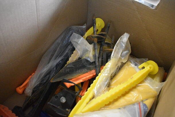 ALL ONE MONEY! Lot of Various Items Including Yellow Poly Stakes and Metal Pieces! - Image 2 of 4