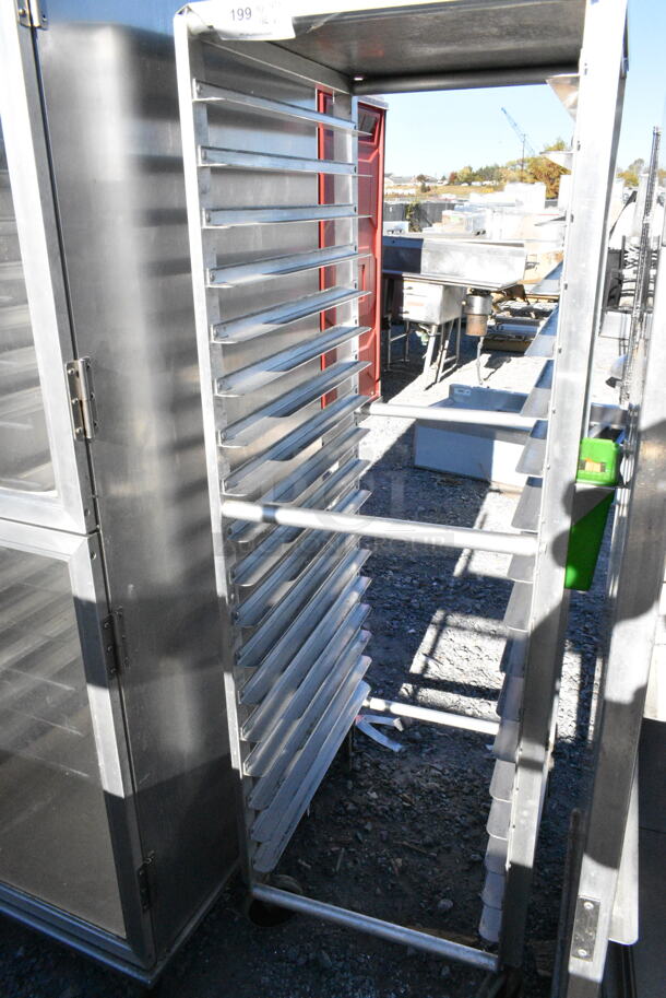 Metal Commercial Pan Transport Rack on Commercial Casters.  - Image 1 of 2