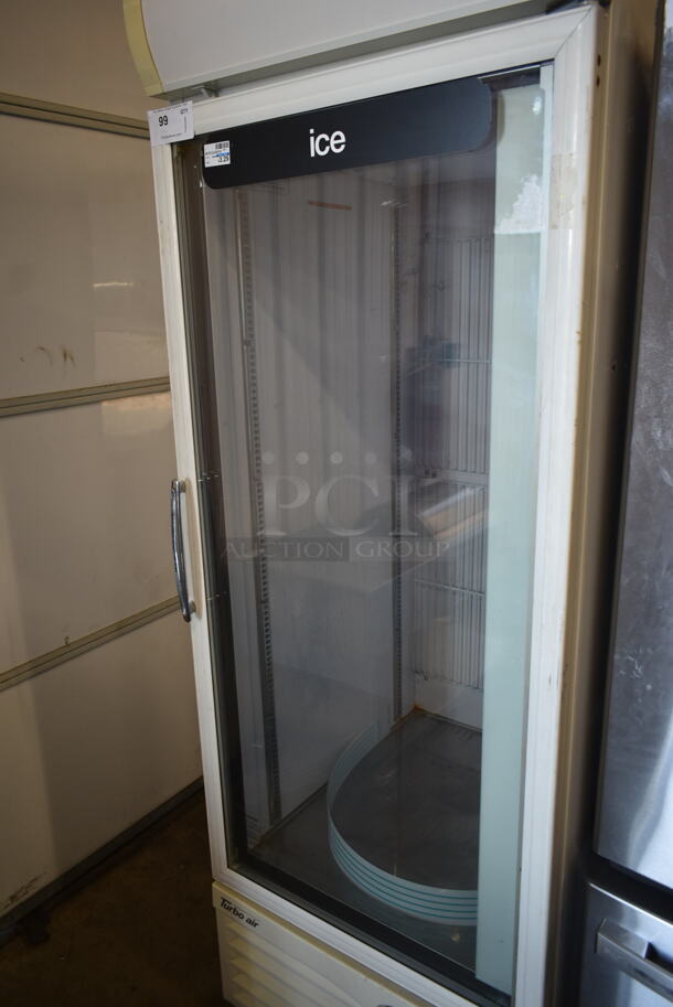 Turbo Air TGF-23F Metal Commercial Single Door Reach In Freezer Merchandiser w/ Poly Coated Racks. 115 Volts, 1 Phase. Tested and Powers On But Does Not Get Cold - Image 3 of 7