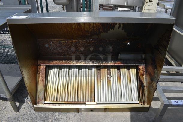 Stainless Steel Commercial Grease Hood w/ Filters. 42x34x16
