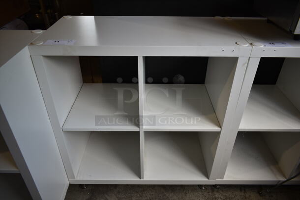 White 4 Cubby / Compartment Shelving Unit. - Image 1 of 5
