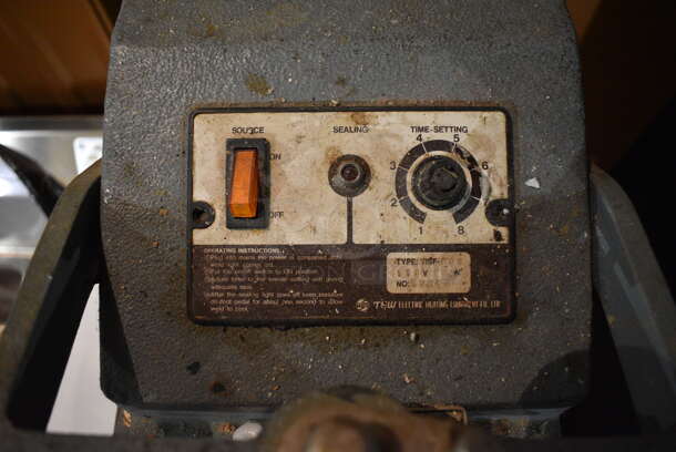TEW TISF-602 Metal Commercial Floor Style Impulse Foot Sealer. 110 Volts, 1 Phase. 21x21x34. Item Was in Working Condition on Last Day of Business. (bar) - Image 5 of 7
