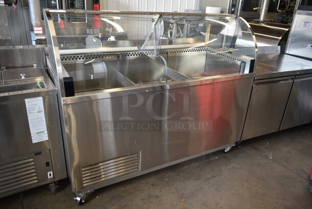 C. Nelson 12DIPHV Stainless Steel  Commercial Floor Style Ice Cream Freezer Gelato Case Merchandiser. 115 Volts, 1 Phase. Tested and Working!