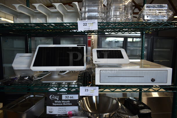 ALL ONE MONEY! Lot of Clover POS System w/ S503 Pro Display Monitor, C503 Pro Terminal, P500 Receipt Printer and Cash Drawer. - Image 1 of 12