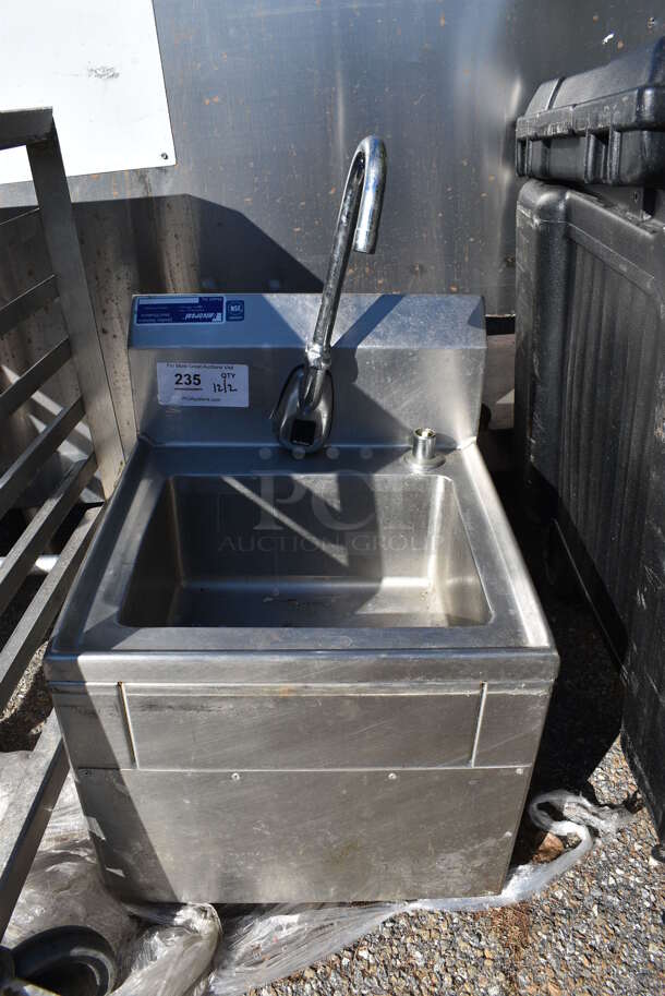 Stainless Steel Commercial Single Bay Sink w/ Faucet. 15.5x16.5x25
