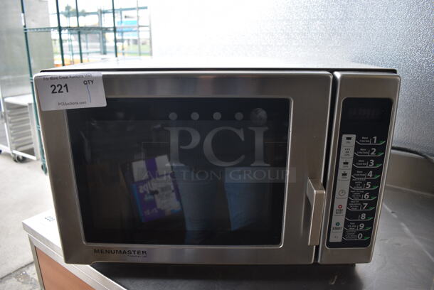 Menumaster Stainless Steel Commercial Countertop Microwave Oven. 22x19x15