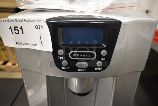 BRAND NEW SCRATCH AND DENT! Whynter IDC-221SC Silver Countertop Direct Connection 26lb per day Ice Maker and Water Dispenser. 115 Volts, 1 Phase. Tested and Working! - Image 3 of 5