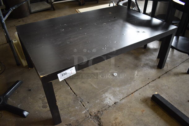 Black Wood Pattern Coffee Table. Stock Picture - Cosmetic Condition May Vary. 46.5x31x18