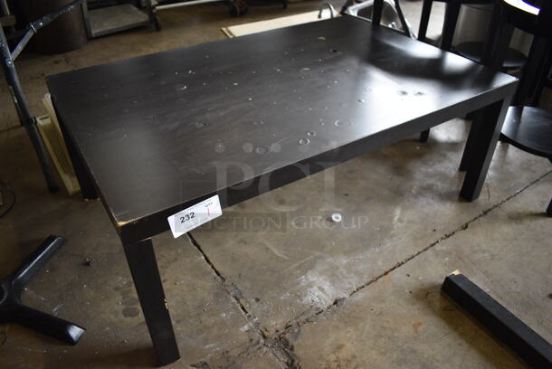 Black Wood Pattern Coffee Table. 46.5x31x18 - Image 1 of 3