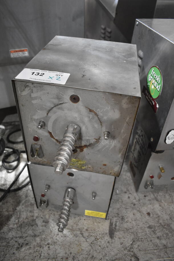 2 Olde Tyme PN1 Stainless Steel Commercial Countertop Nut Grinder Base. 115 Volts, 1 Phase. 2 Times Your Bid! Tested and Working! - Image 1 of 7