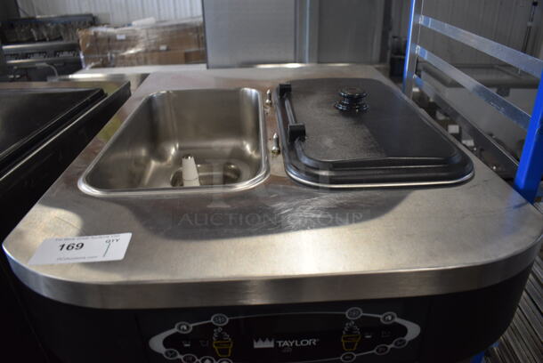 2012 Taylor Model C713-33 Stainless Steel Commercial Floor Style 2 Flavor w/ Twist Soft Serve Ice Cream Machine on Commercial Casters. 208-230 Volts, 3 Phase. 25x36x60 - Image 3 of 6