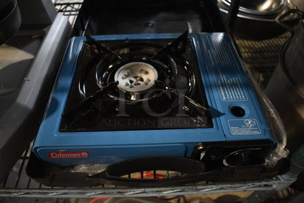 Coleman Countertop Butane Gas Powered Single Burner Range in Black Hard Case. 13.5x11.5x3.5