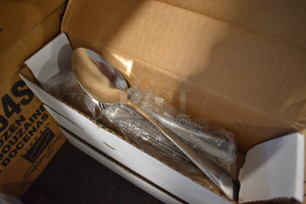 3 Boxes of 12 BRAND NEW Winco 0026-03 Elite Dinner Spoons. 8
