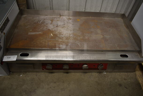 Avantco 177EG48N Stainless Steel Commercial Countertop Electric Powered Flat Top Griddle. 208/240 Volts, 1 Phase. 