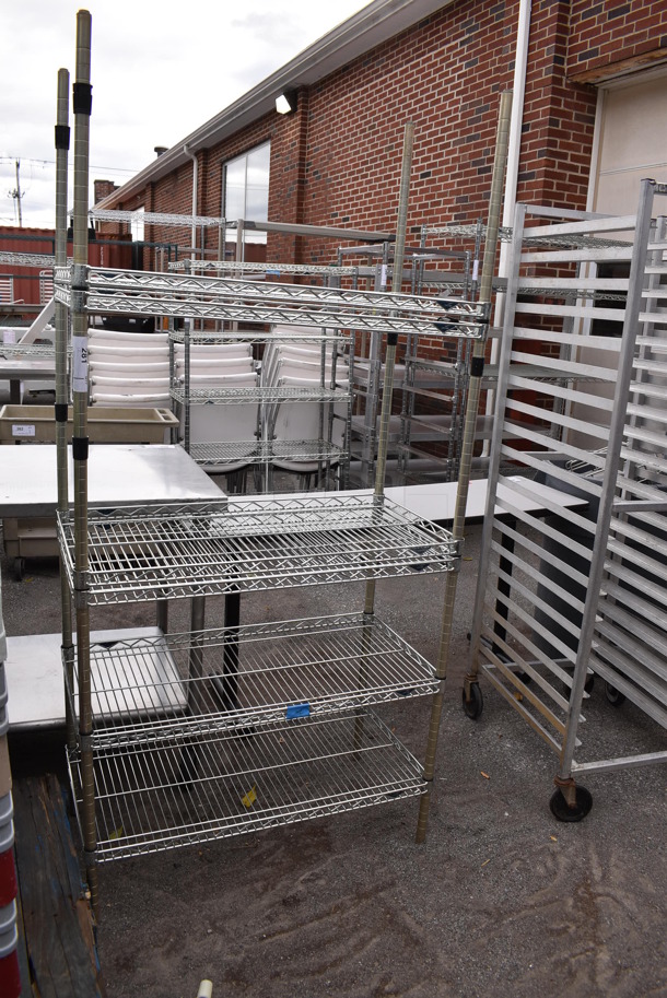 Metro Chrome Finish 6 Tier Wire Shelving Unit. BUYER MUST DISMANTLE. PCI CANNOT DISMANTLE FOR SHIPPING. PLEASE CONSIDER FREIGHT CHARGES. 36x18x74 - Image 3 of 3