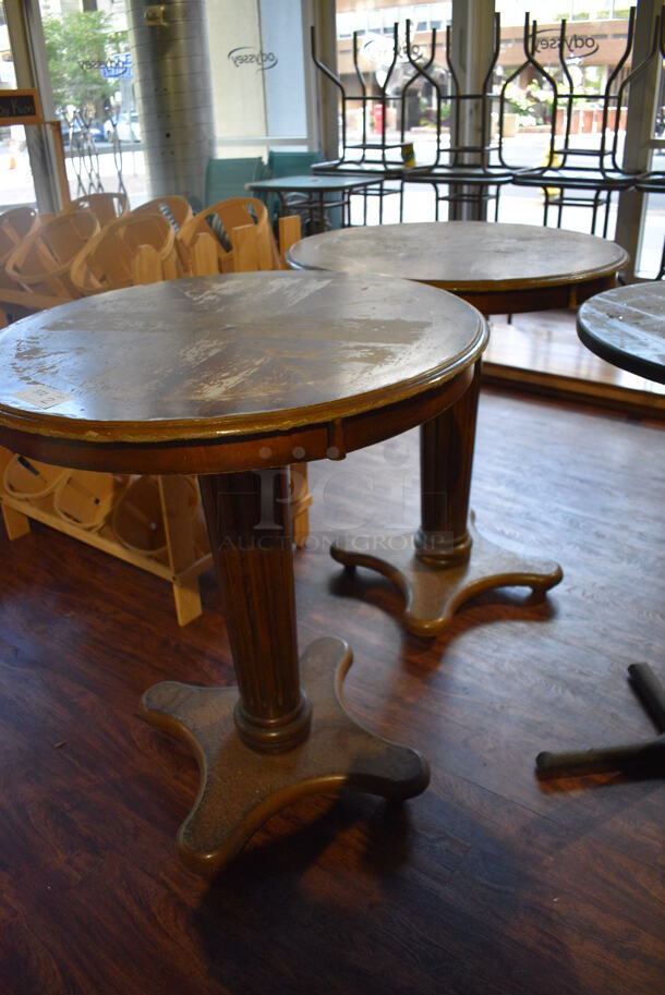 2 Wooden Bar Height Tables. 36x36x43. 2 Times Your Bid! (lounge) - Image 2 of 5