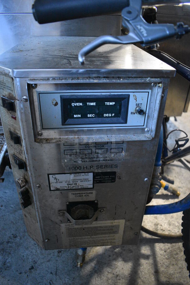 2 Lincoln Impinger Model 1240 Stainless Steel Commercial Natural Gas Powered Conveyor Pizza Oven on Commercial Casters. 120,000 BTU. 78x53x64.5. 2 Times Your Bid! - Image 8 of 9