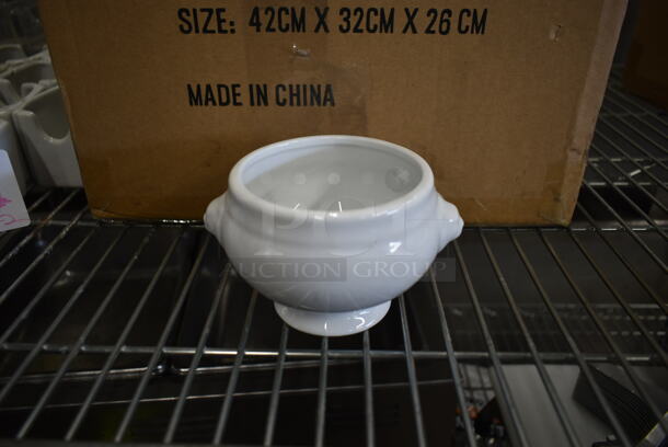 Box of White Ceramic Footed Bowls.  - Image 2 of 4