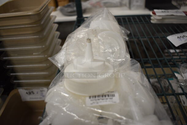 ALL ONE MONEY! Lot of White Poly Condiment Bottle Lids!  - Image 3 of 3