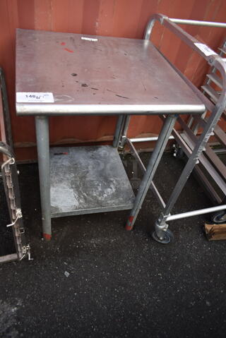 Stainless Steel Table w/ Metal Under Shelf. 